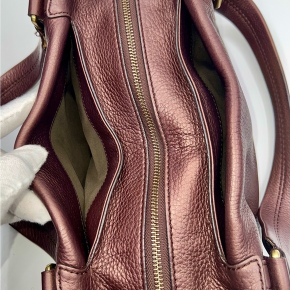 Cole Haan Purple Leather Satchel - EUC - Picture 8 of 14